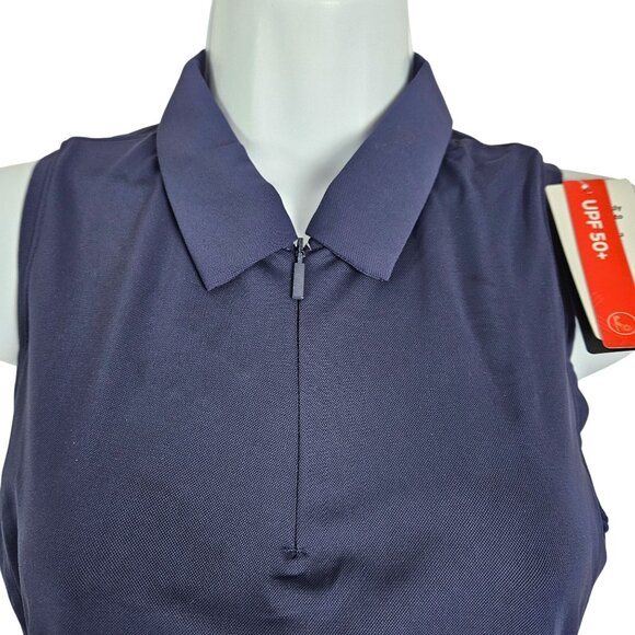 Baleaf Womens Sleeveless Golf Shirt Navy Blue Zipper Size XS UPF 50+ Protection - Picture 5 of 9